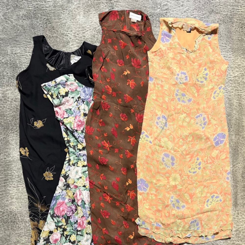 Womens Vintage Floral Dress Bundle of 4